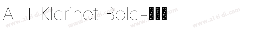 ALT Klarinet Bold字体转换